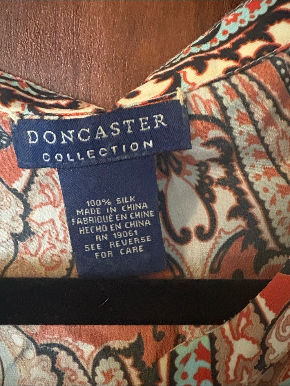 Doncaster Collection 100% Silk Paisley Blouse - Picture 4 of 7